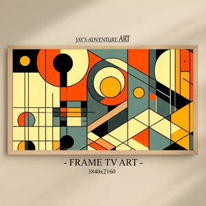 Samsung Frame TV Art, Bauhaus Abstract TV Art, Frame TV Modern Art, Frame Tv Abstract Art, Art For Frame Tv, Samsung Frame Art, Smart Tv Art