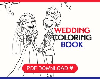 Printable Wedding Coloring Book – Activity Pages for Kids in PDF