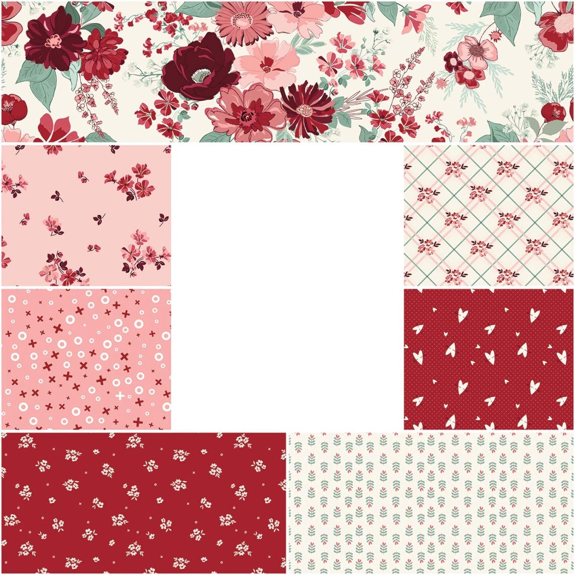 Love You Always Jelly Roll Quilt Fabric - 2.5in Strips, 40pcs/bundle ...