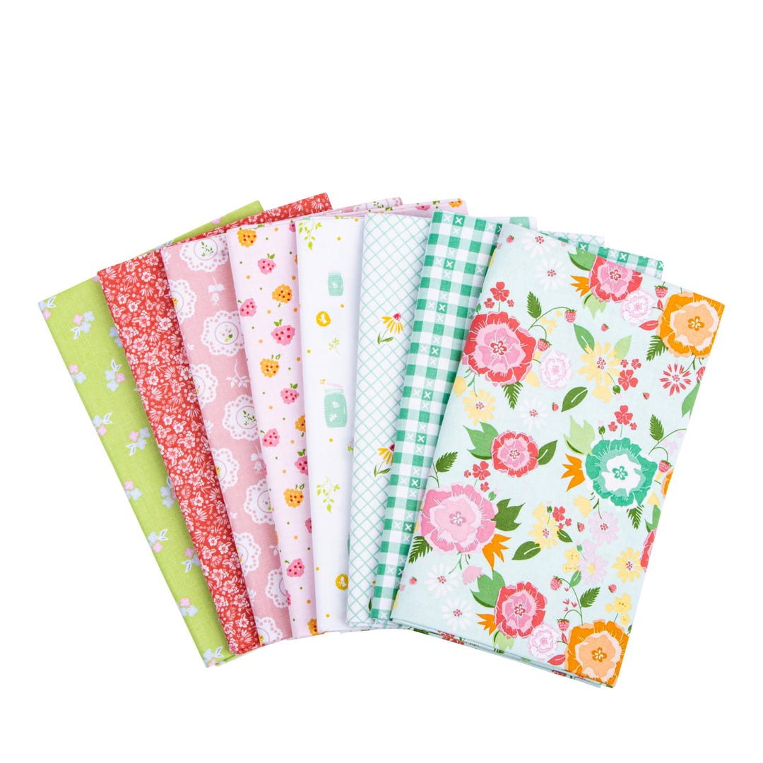 Summer Skies and Fireflies 1 Yard Bundle AQUA 8 Pcs. for Riley Blake ...