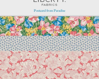 Liberty Postcard From Paradise - Fat Quarter Bundle, 15 Pcs. Liberty of London Fabrics - Riley Blake Designs # FQ-LPOSTPAR-15