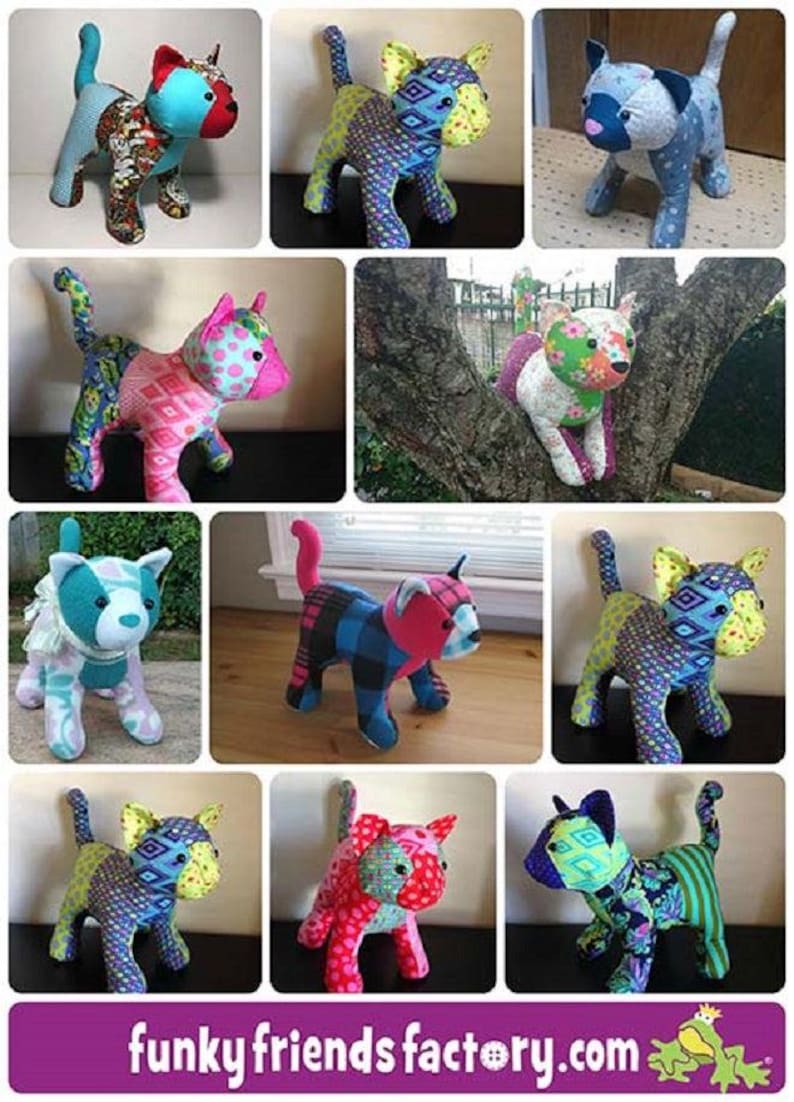Patch the Pussy Cat - Plush Cat Paper Pattern - From Funky Friends ...