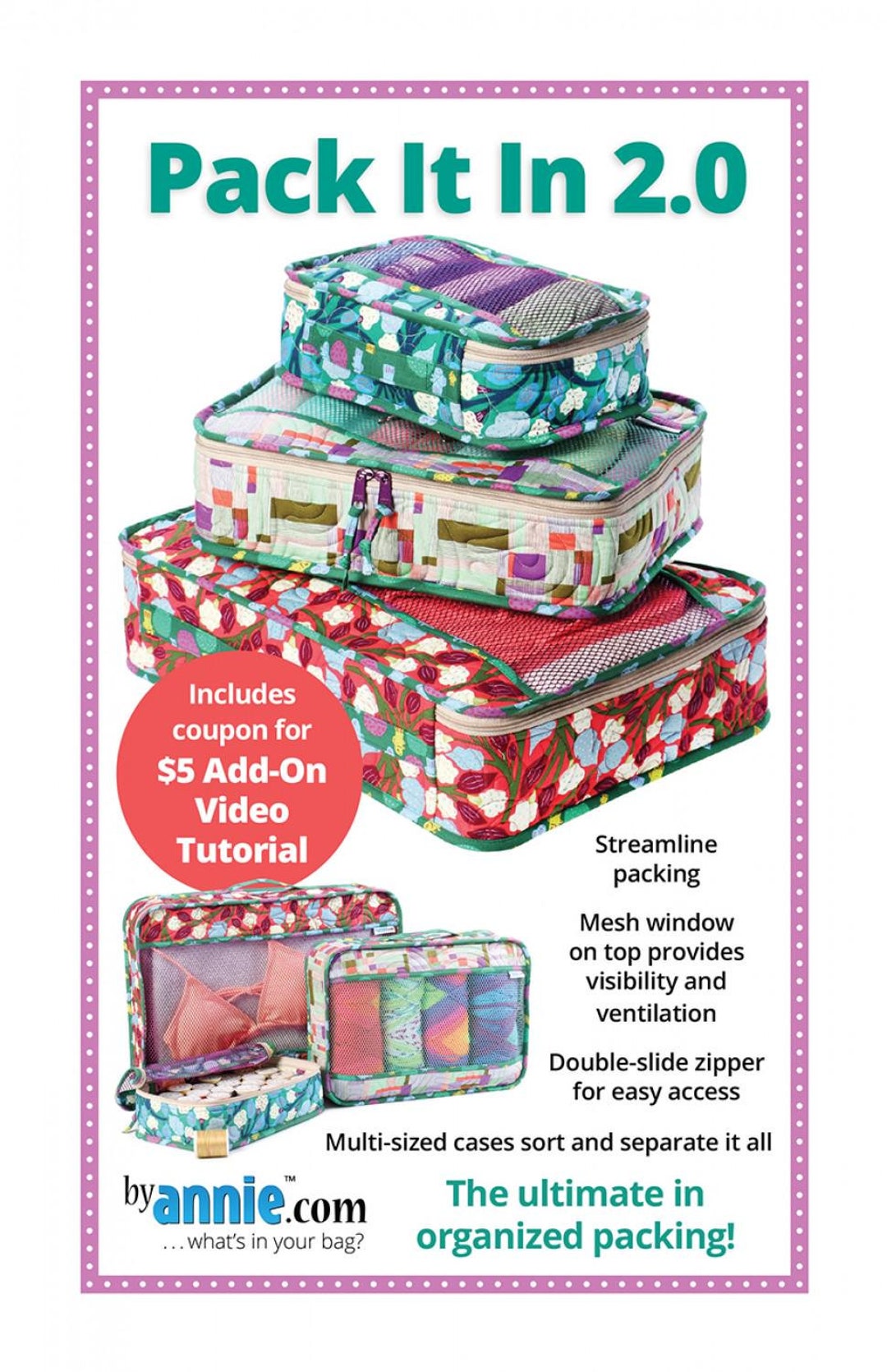 By Annie Pack It In! 2.0 - Paper Pattern -bags, Purses, & Totes -sturdy ...