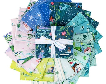 Forever Neverland Peter Pan Fat Quarter Bundle, 21 pcs for Riley Blake Designs, By Jill Howarth - Fairy Tale Children's Baby Quilt Fabric