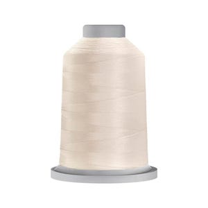May include: A spool of off-white thread, tightly wound around a cylindrical core. The thread has a subtle sheen, and the spool has a gray base and top. Ideal for sewing and crafting projects.