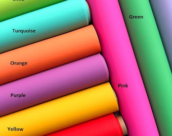 Jelly Vinyl Fabric Sheets 18 inch X 53 inch From Sassafras Lane, Perfect for Sewing Purses, Bags, Totes, Pouches and more! - 10 Colors .5mm