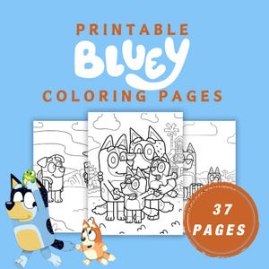 Printable Bluey 37 Coloring Pages Fun & Creative Designs for Preschool