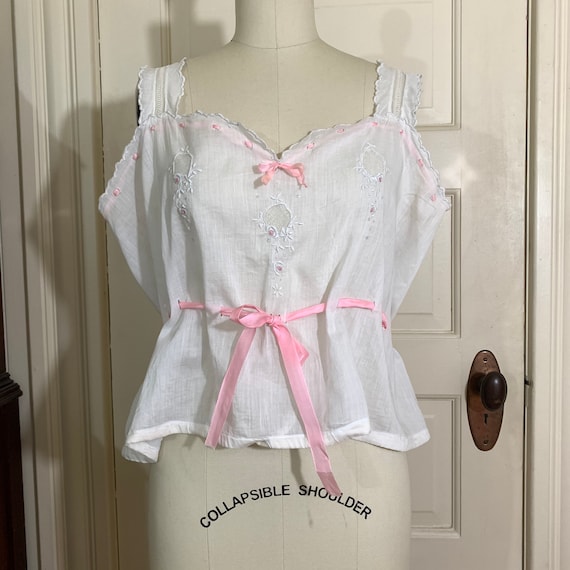 Antique Corset Cover camisole Edwardian Large