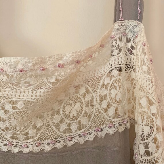 1920s STEP IN, CHEMIS, Silk, Crochet Lace, Flapper