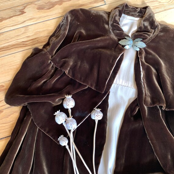 1920s Silk Velvet Cape