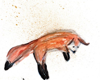Hand Painted Original 'Fox' from the Children's Book Stars Have Dreams by Tabitha Orr