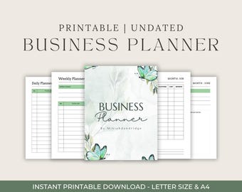 Business Planner Set – Compact Desk Organizer & Goal Tracker Entrepreneurs – Gift for Business Owners