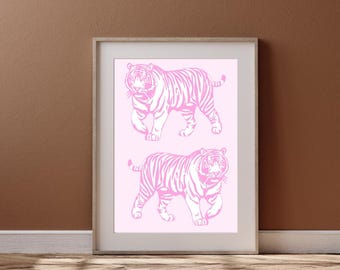 Pink Tiger Duo Dorm Print Art