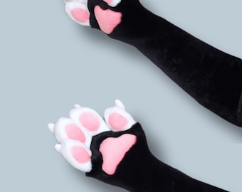 Zampe kigurumi a braccio lungo con cuscinetti, artiglio dimagrante KIG ver peloso, perfetto per i tuoi vestiti, accetta la personalizzazione, zampa realistica