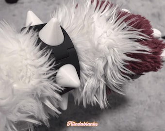 Braccialetto con artigli di Fursuit, accessori per artigli di Fursuit, decorazione personalizzabile per zampe di Fursuit, accessori cosplay, braccialetto personalizzato con rocce di Fursuit