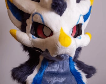 Fantasy Interstellar Dragon Fursuit Head, Custom Fursuit Head, Kenomo Theme Party, Fursuit Mask, Fantasy Creature, Fursuit Fans, Cosplay