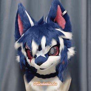 Abyss Hunter Wolf Fursuit Head, Custom Fursuit Head, Kenomo Theme Party, Fursuit Mask, Fantasy Creature, Furry, Fursuit Fans, Cosplay