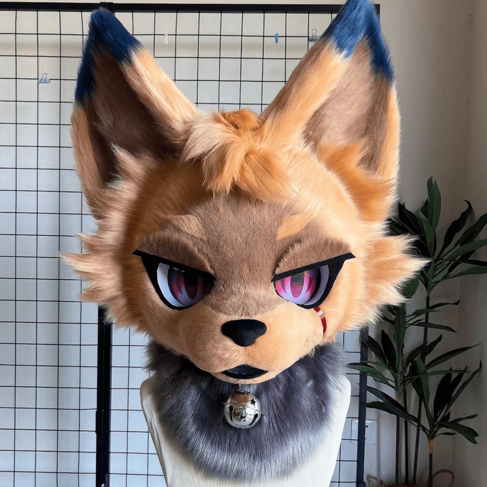 Mysterious Masked Fox Fursuit Head, Custom Fursuit Head, Kenomo Theme ...