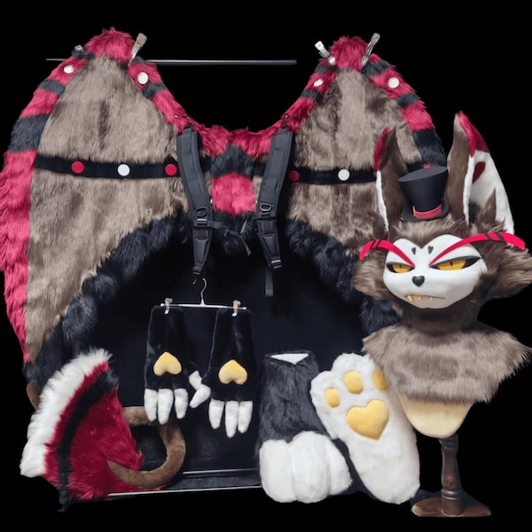 Hazbin Hotel Husk Head, Kenomo Theme Party, Fursuit Mask, Fantasy Creature, Fursuit Fans, Cosplay Gifts, Therians Mask, Toony Fursuit Head