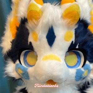 Cute Lightning Chinchilla Fursuit Head, Custom Fursuit Head, Kenomo Theme Party, Fursuit Mask, Fantasy Creature, Fursuit Fans, Cosplay