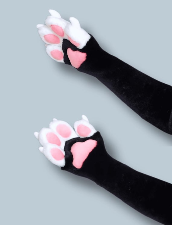 Long arm kigurumi paws with pads,fursuit furry KIG ver Slimming claw ,Perfect for your own clothes,Accept customization,Realistic Paw