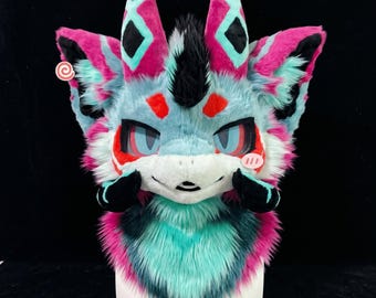 Star Origin Meteor Wolf Fursuit Head, Custom Fursuit Head, Kenomo Theme Party, Fursuit Mask, Fantasy Creature, Valentine's Day gift