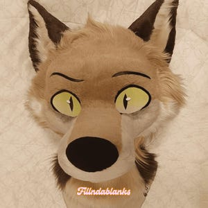 Cute Mr. Coyote Fursuit Head, Custom Fursuit Head, Kenomo Theme Party, Fursuit Mask, Fantasy Creature, Furry, Fursuit Fans, Cosplay