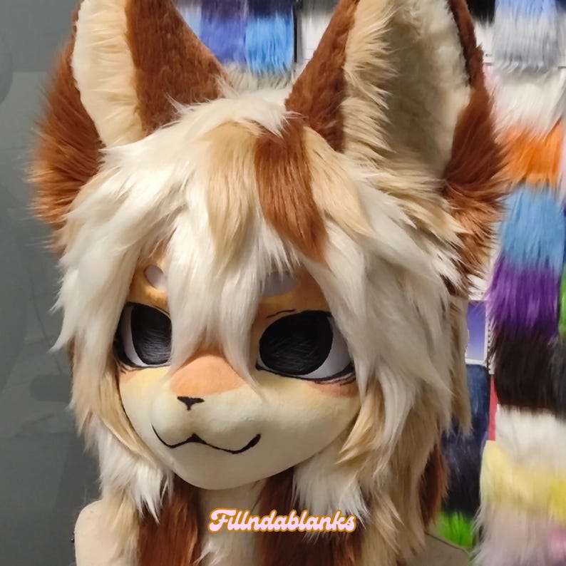 Chocolate Pudding Puppy Fursuit Head, Custom Fursuit Head, Kenomo Theme ...