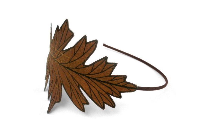 Oak Leaf Headband Unique Embroidered Autumn Leaf Headband | Etsy