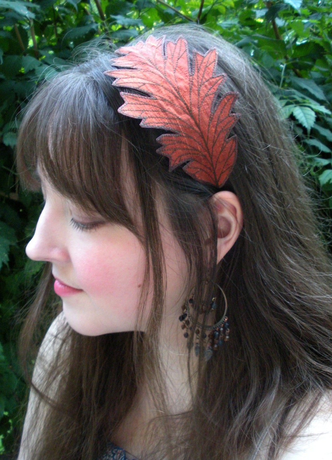 Oak Leaf Headband Unique Embroidered Autumn Leaf Headband | Etsy