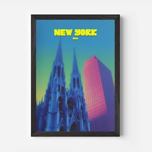 St. Patrick&#39;s Cathedral Poster: New York City Travel Art Print
