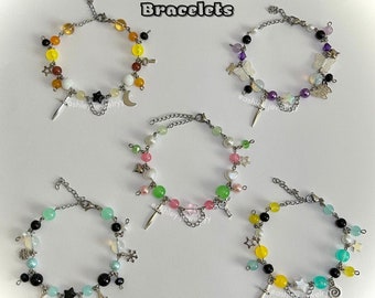 DS Inspired  Bracelets - Beaded Bracelet / Handmade Jewelry / Stainless Steel Bracelets / Anime Jewelry