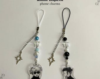Anime Phone Charms / Handmade Beaded Phone Charm / Anime