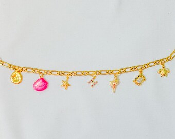 Beach Initial Charm Bracelet