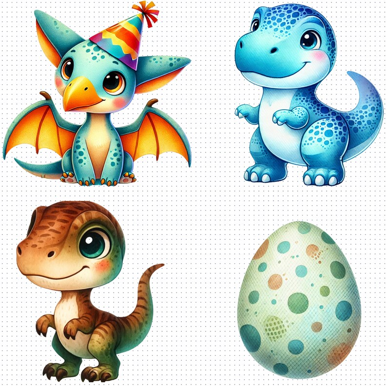 Dreamland Clipart | Dinosaur Clip Art | 26 PNG Files | Cute Dino Clip ...