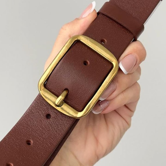 Elegant Tan Leather Belt Cognac Tan Leather Belt – Gentleman main image 4