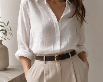 Women’s Dark Brown Belt, Full Grain Leather, Gold Buckle, Dark Chocolate, Elegant Suit Accessory
