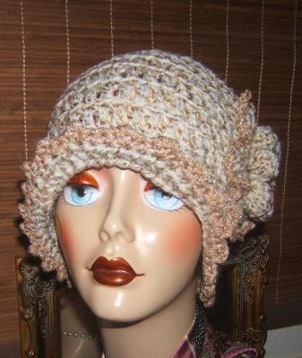 Crochet Cloche Hat Gold Fleck With Gold Accents PDF Pattern - Etsy