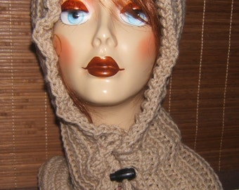 Warm and Cozy Crochet Hoodie Scarf Pattern (PDF PATTERN FILE) Pattern Only