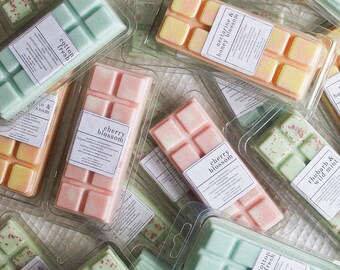 Handgjorda sojavaxsmältningar, starka dofter, söta fruktiga aromer, lugnande hemdoft