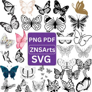 Schmetterling SVG, Schmetterling Bundle SVG-Dateien, florale christliche Grafik für T-Shirts, beste bunte Schmetterling Clipart Bundle, exotische Schmetterlinge,