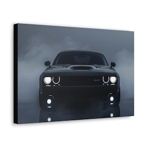 2020 Dodge Challenger SRT Canvas Art: Muscle Car Garage Decor