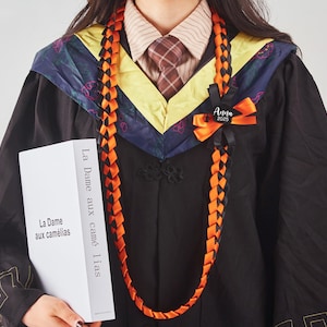 Collar de cinta para graduación, regalo personalizado para la generación de 2025, collar universitario personalizado, collar de graduación, collar de cinta doble, regalo de graduación