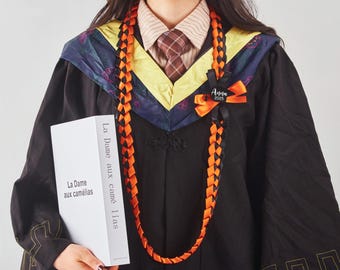 Graduation Ribbon Lei For Graduation,Custom Class Of 2025 Gift,Personalized College Lei,Graduation Lei,Double Ribbon Lei,Graduation Gift