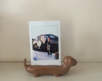 Sausage dog photo holder