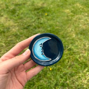 Celestial hand made trinket dishes Blue moon dish
