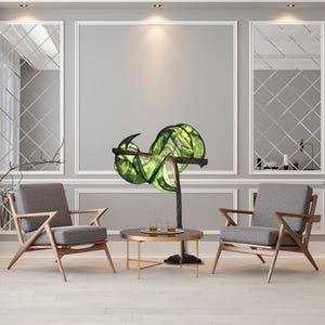 Dreaming Willow – Sculptural Art Lamp | Handmade Lighting with Reclaimed Wood & Paper | Nature-Inspired Home Decor