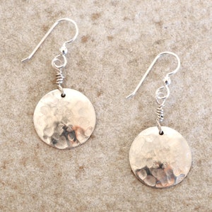 Hammered Silver Earrings image 6