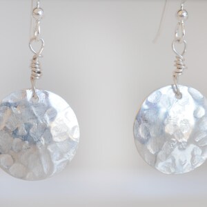 Hammered Silver Earrings image 8