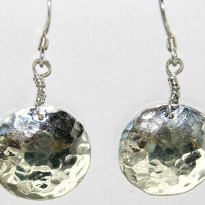 Hammered Silver Earrings image 4